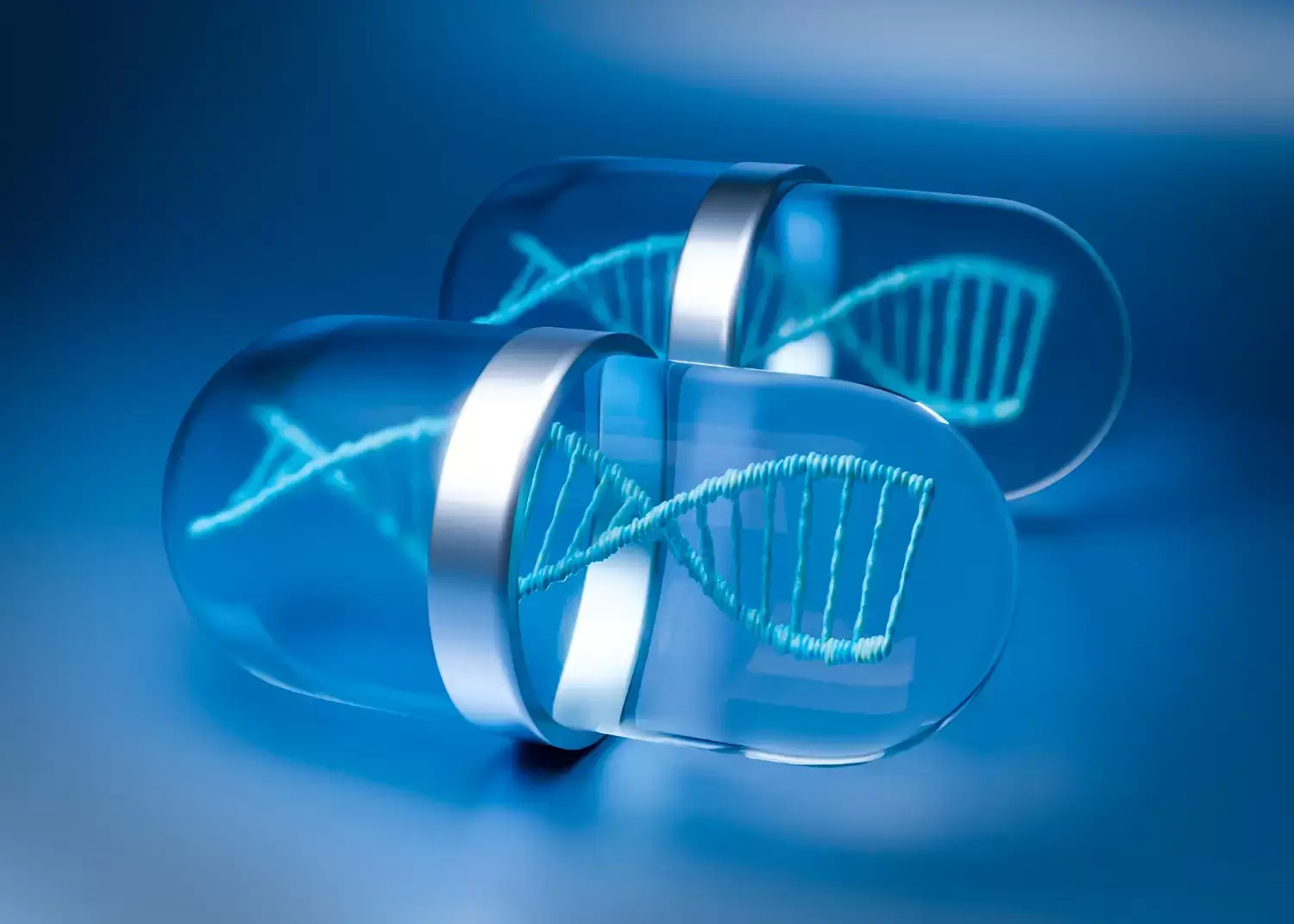 Uma ilustração do DNA humano.